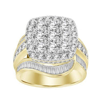 Thumbnail for LADIES RING 4 CT ROUND/BAGUETTE DIAMOND 10K YELLOW GOLD