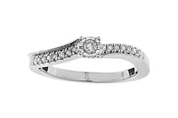 Thumbnail for LADIES RING 1/6 CT ROUND DIAMOND 10K WHITE GOLD