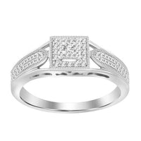 Thumbnail for LADIES RING 1/4 CT ROUND/PRINCESS DIAMOND 10K WHITE GOLD