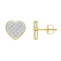 Thumbnail for MEN'S EARRINGS 1/6 CT ROUND DIAMOND 10K YELLOW GOLD