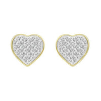 Thumbnail for MEN'S EARRINGS 1/6 CT ROUND DIAMOND 10K YELLOW GOLD