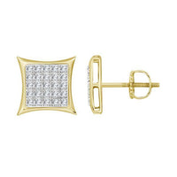 Thumbnail for MEN'S EARRINGS 1/6 CT ROUND DIAMOND 10K YELLOW GOLD