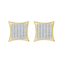 Thumbnail for MEN'S EARRINGS 1/6 CT ROUND DIAMOND 10K YELLOW GOLD