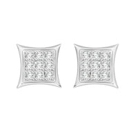 Thumbnail for MEN'S EARRINGS 1/20 CT ROUND DIAMOND 10K WHITE GOLD