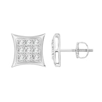 Thumbnail for MEN'S EARRINGS 1/20 CT ROUND DIAMOND 10K WHITE GOLD