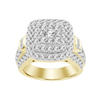 Thumbnail for LADIES RING 3 CT ROUND/BAGUETTE DIAMOND 10K YELLOW GOLD