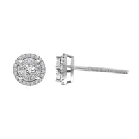 Thumbnail for LADIES EARRINGS 1/3 CT ROUND DIAMOND 10K WHITE GOLD