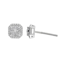 Thumbnail for LADIES EARRINGS 1/3 CT ROUND DIAMOND 10K WHITE GOLD