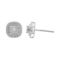 Thumbnail for LADIES EARRINGS 1/2 CT ROUND DIAMOND 10K WHITE GOLD