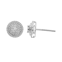 Thumbnail for LADIES EARRINGS 1/2 CT ROUND DIAMOND 10K WHITE GOLD