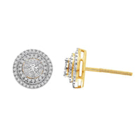 Thumbnail for LADIES EARRINGS 1/2 CT ROUND DIAMOND 10K YELLOW GOLD