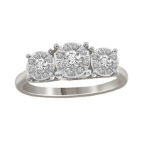 Thumbnail for LADIES RING 1/3 CT ROUND DIAMOND 10K WHITE GOLD