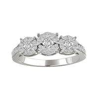 Thumbnail for LADIES RING 1/3 CT ROUND DIAMOND SILVER