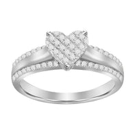 Thumbnail for LADIES RING 1/3 CT ROUND DIAMOND 10K WHITE GOLD