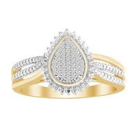 Thumbnail for LADIES RING 1/10 CT ROUND DIAMOND 10K YELLOW GOLD