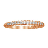 Thumbnail for LADIES BAND 1/4 CT ROUND DIAMOND 14K ROSE GOLD