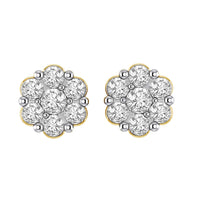 Thumbnail for LADIES EARRINGS 1/6 CT ROUND DIAMOND 10K YELLOW GOLD