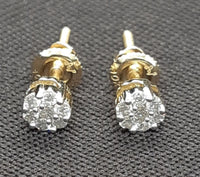 Thumbnail for LADIES EARRINGS 1/6 CT ROUND DIAMOND 10K YELLOW GOLD