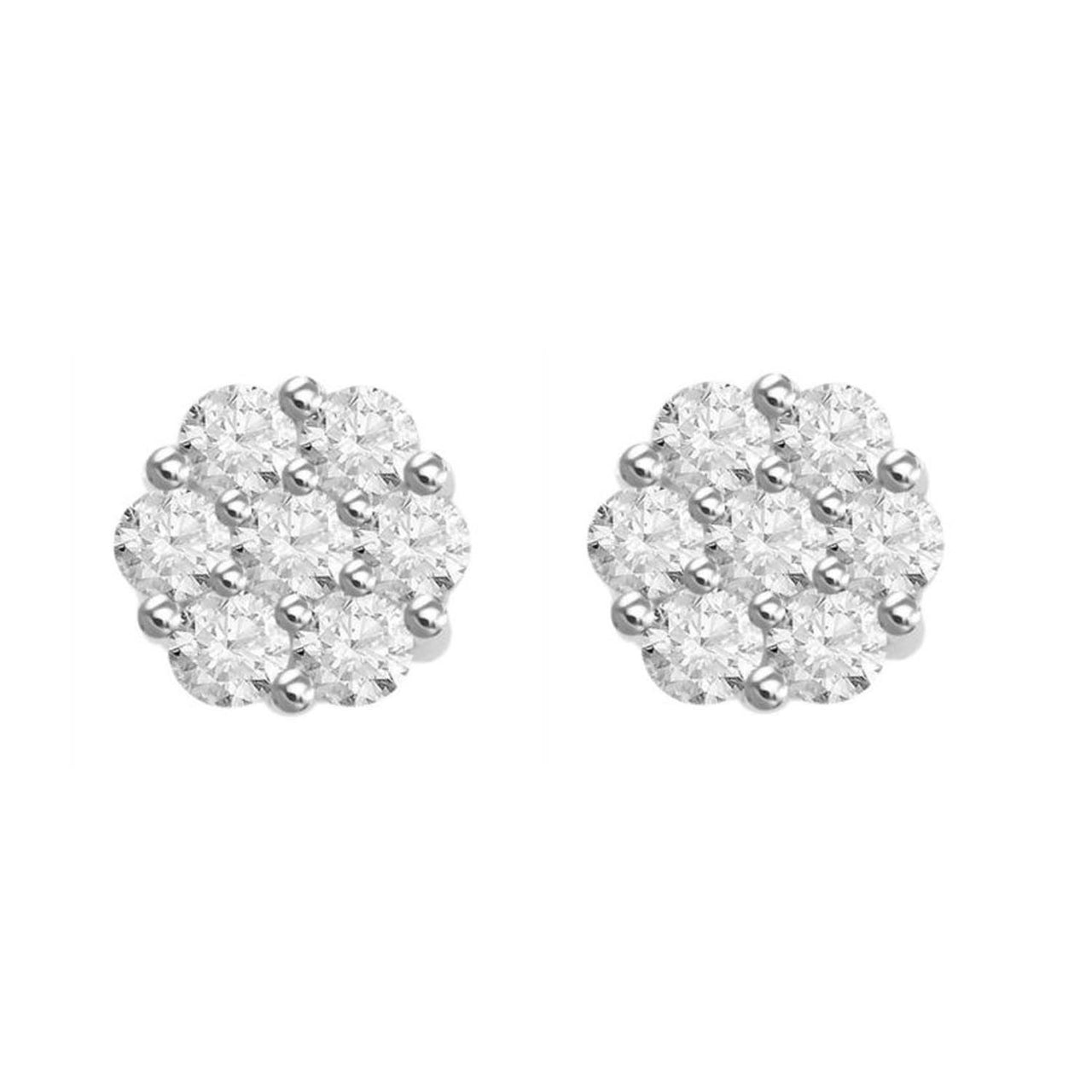 LADIES EARRINGS 1/3 CT ROUND DIAMOND 10K YELLOW GOLD