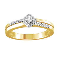 Thumbnail for LADIES RING 1/6 CT ROUND DIAMOND 10K YELLOW GOLD