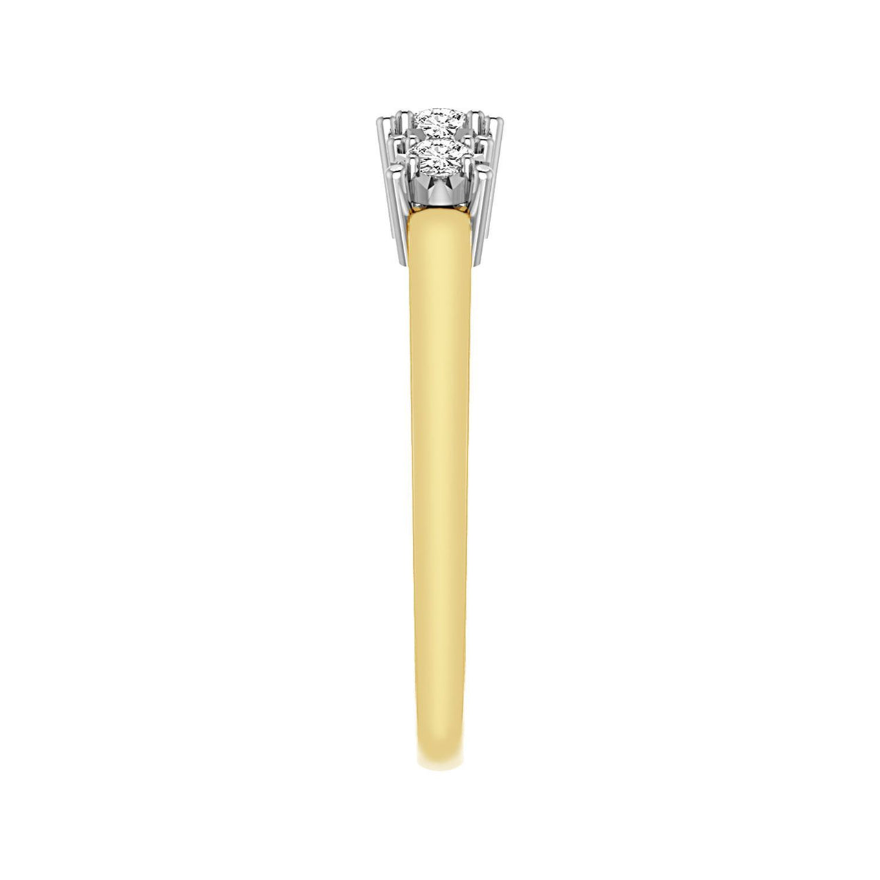 LADIES RING 1/4 CT ROUND DIAMOND 10K YELLOW GOLD