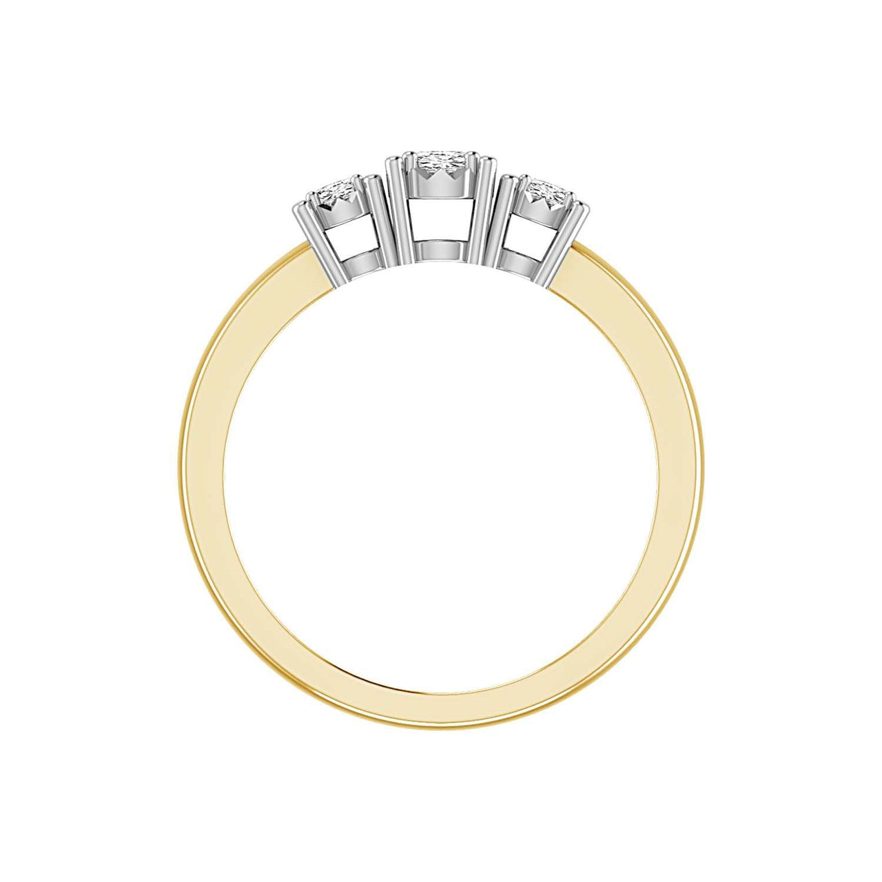 LADIES RING 1/4 CT ROUND DIAMOND 10K YELLOW GOLD