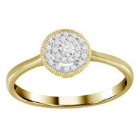 Thumbnail for LADIES RING 1/6 CT ROUND DIAMOND 10K YELLOW GOLD
