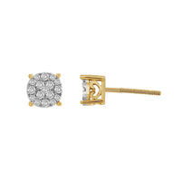 Thumbnail for LADIES EARRING 1/4 CT ROUND DIAMOND 10K YELLOW GOLD