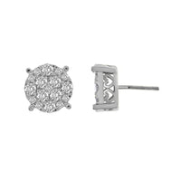 Thumbnail for LADIES EARRING 2 CT ROUND DIAMOND 10K WHITE GOLD