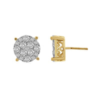 Thumbnail for LADIES EARRING 2 CT ROUND DIAMOND 10K YELLOW GOLD