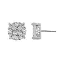 Thumbnail for LADIES EARRING 1 CT ROUND DIAMOND 10K WHITE GOLD
