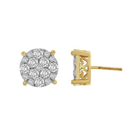 Thumbnail for LADIES EARRING 1 1/2 CT ROUND DIAMOND 10K YELLOW GOLD