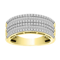 Thumbnail for LADIES RING 1 CT ROUND/BAGUETTE DIAMOND 10K YELLOW GOLD