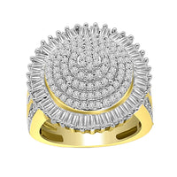 Thumbnail for LADIES RING 2 CT ROUND/BAGUETTE DIAMOND 10K YELLOW GOLD
