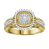 Thumbnail for LADIES RING 1/3 CT ROUND DIAMOND 10K YELLOW GOLD