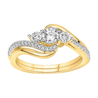 Thumbnail for LADIES RING 1/3 CT ROUND DIAMOND 10K YELLOW GOLD