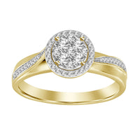 Thumbnail for LADIES RING 1/4 CT ROUND DIAMOND 10KYELLOW GOLD