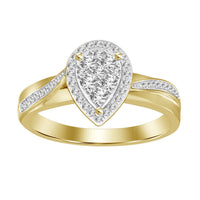 Thumbnail for LADIES RING 1/4 CT ROUND DIAMOND 10K YELLOW GOLD