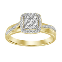Thumbnail for LADIES RING 1/4 CT ROUND DIAMOND 10K YELLOW GOLD