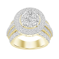 Thumbnail for LADIES DIAMOND RING 2 CT ROUND/BAGUETTE DIAMOND 10K YELLOW GOLD