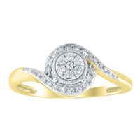 Thumbnail for LADIES RING 1/5 CT ROUND DIAMOND 10K YELLOW GOLD