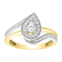 Thumbnail for LADIES RING 1/5 CT ROUND DIAMOND 10K WHITE/YELLOW GOLD