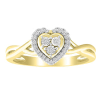 Thumbnail for LADIES RING 1/10 CT ROUND DIAMOND 10K YELLOW GOLD