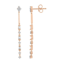 Thumbnail for LADIES EARRING 1/4 CT ROUND DIAMOND 10K ROSE GOLD