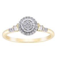 Thumbnail for LADIES RING 1/5 CT ROUND DIAMOND 10K YELLOW GOLD