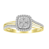 Thumbnail for LADIES RING 1/5 CT ROUND DIAMOND 10K YELLOW GOLD