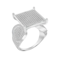 Thumbnail for LADIES RING 1 CT ROUND DIAMOND SILVER