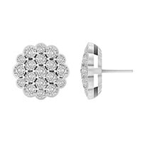 Thumbnail for LADIES EARRING 1/2 CT ROUND DIAMOND 10K WHITE GOLD