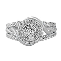 Thumbnail for LADIES RING 1 CT ROUND DIAMOND 14K WHITE GOLD