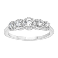 Thumbnail for LADIES RING 1/2 CT ROUND DIAMOND 10K WHITE GOLD